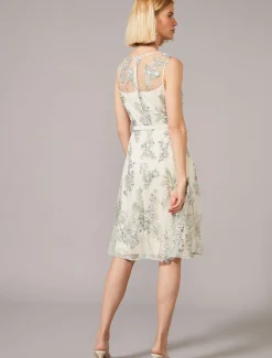 Lia Embroidered Fit And Flare Dress