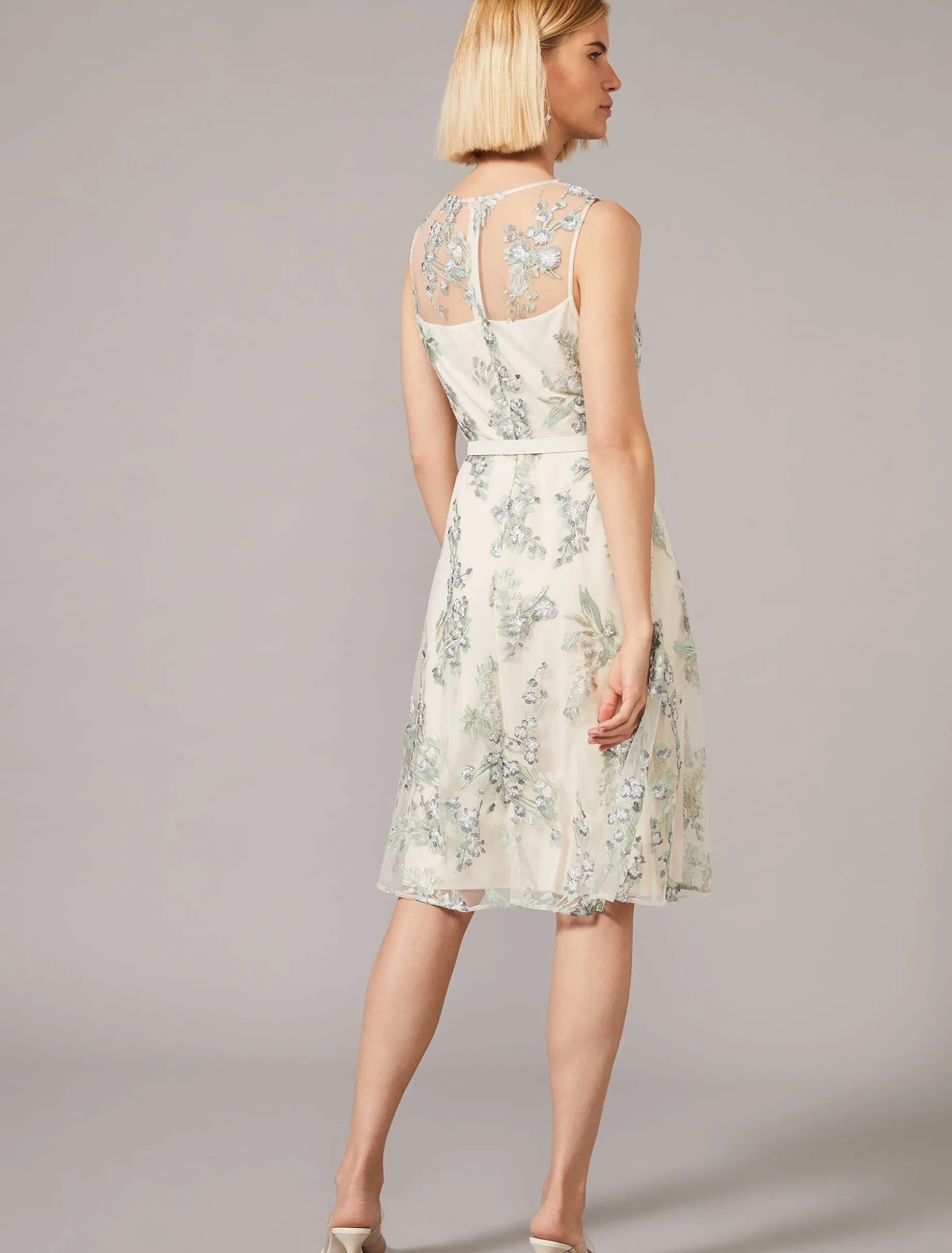 Lia Embroidered Fit And Flare Dress