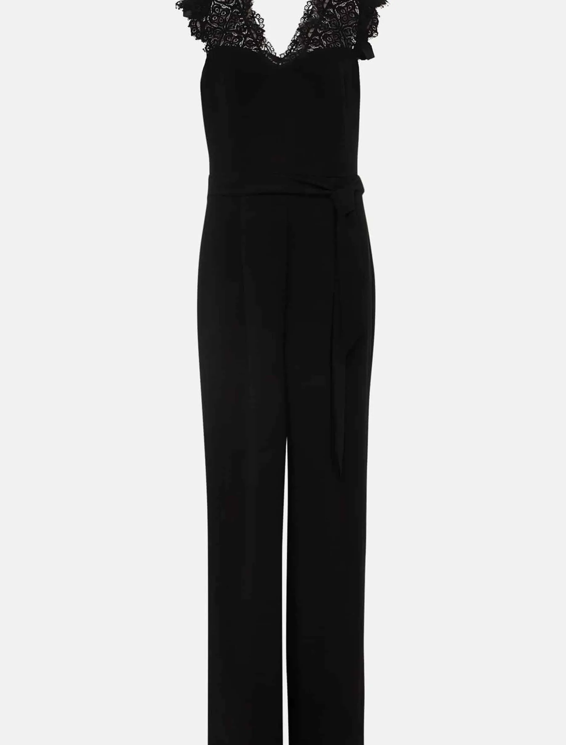 Lia Sleeveless Lace Detail Jumpsuit