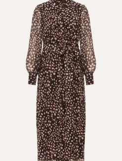 Libby Spot Print Midi Dress