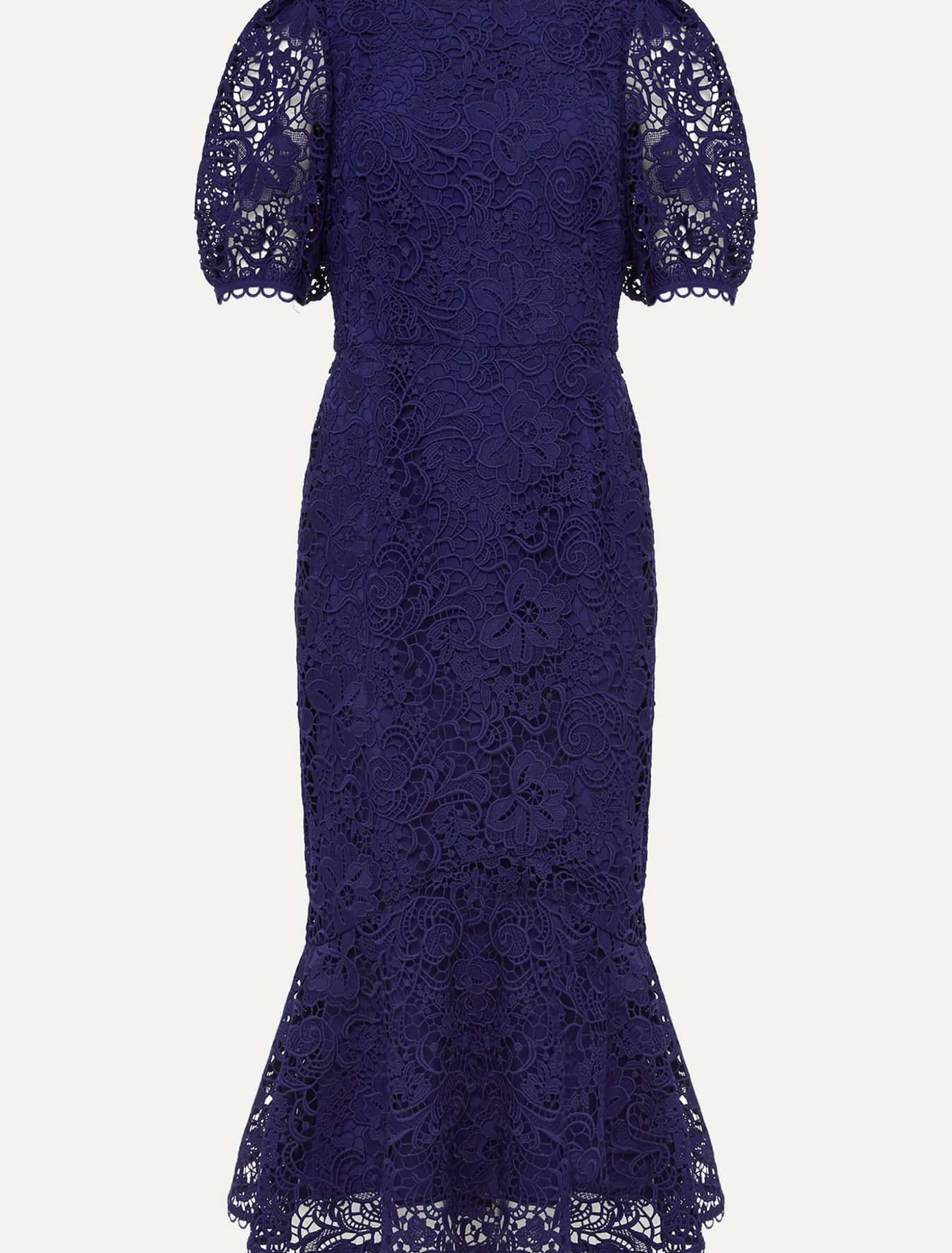 Lidia Guipure Lace Fishtail Dress