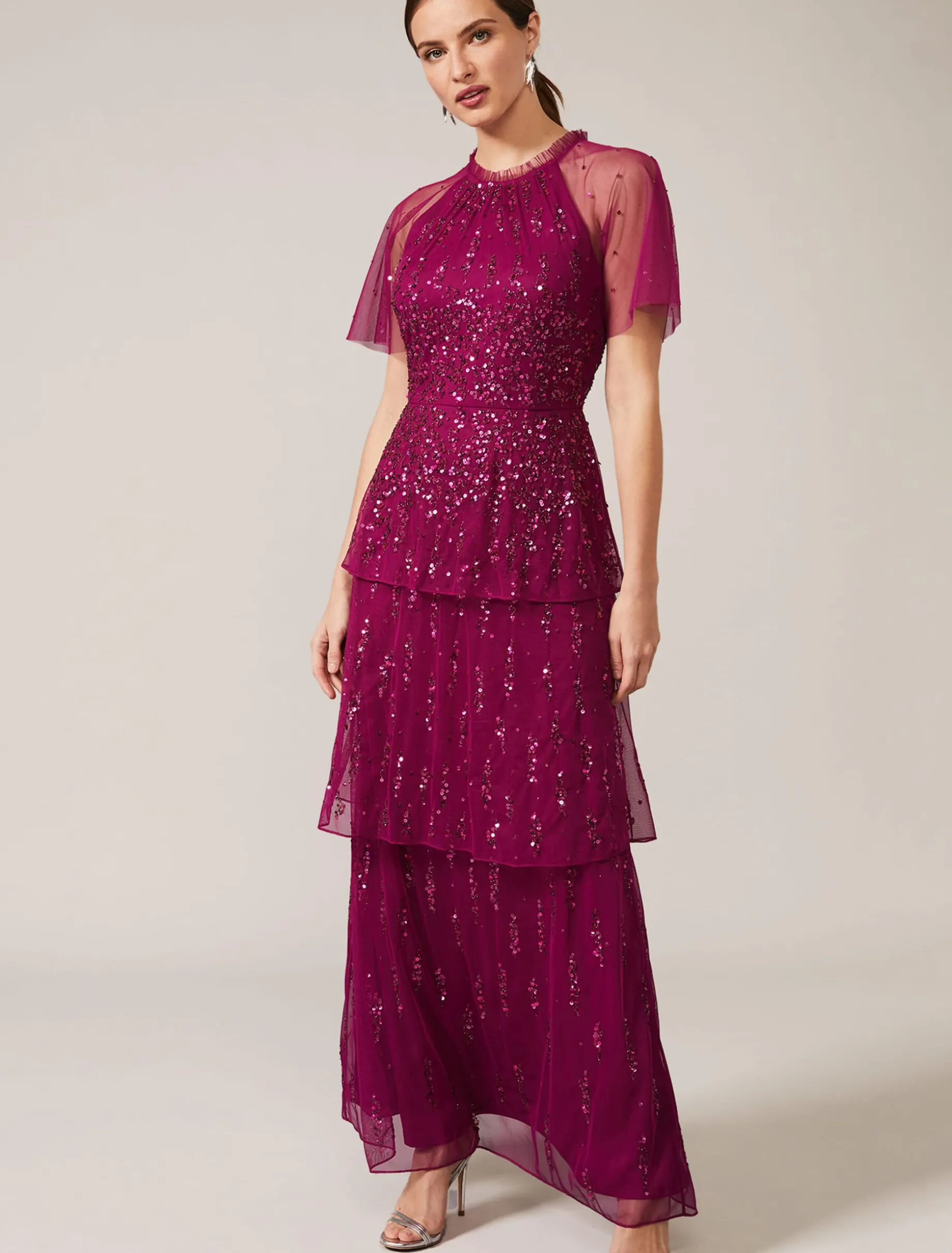 Liliana Tiered Embellished Dress