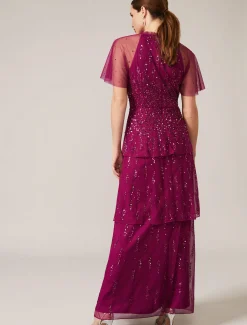 Liliana Tiered Embellished Dress