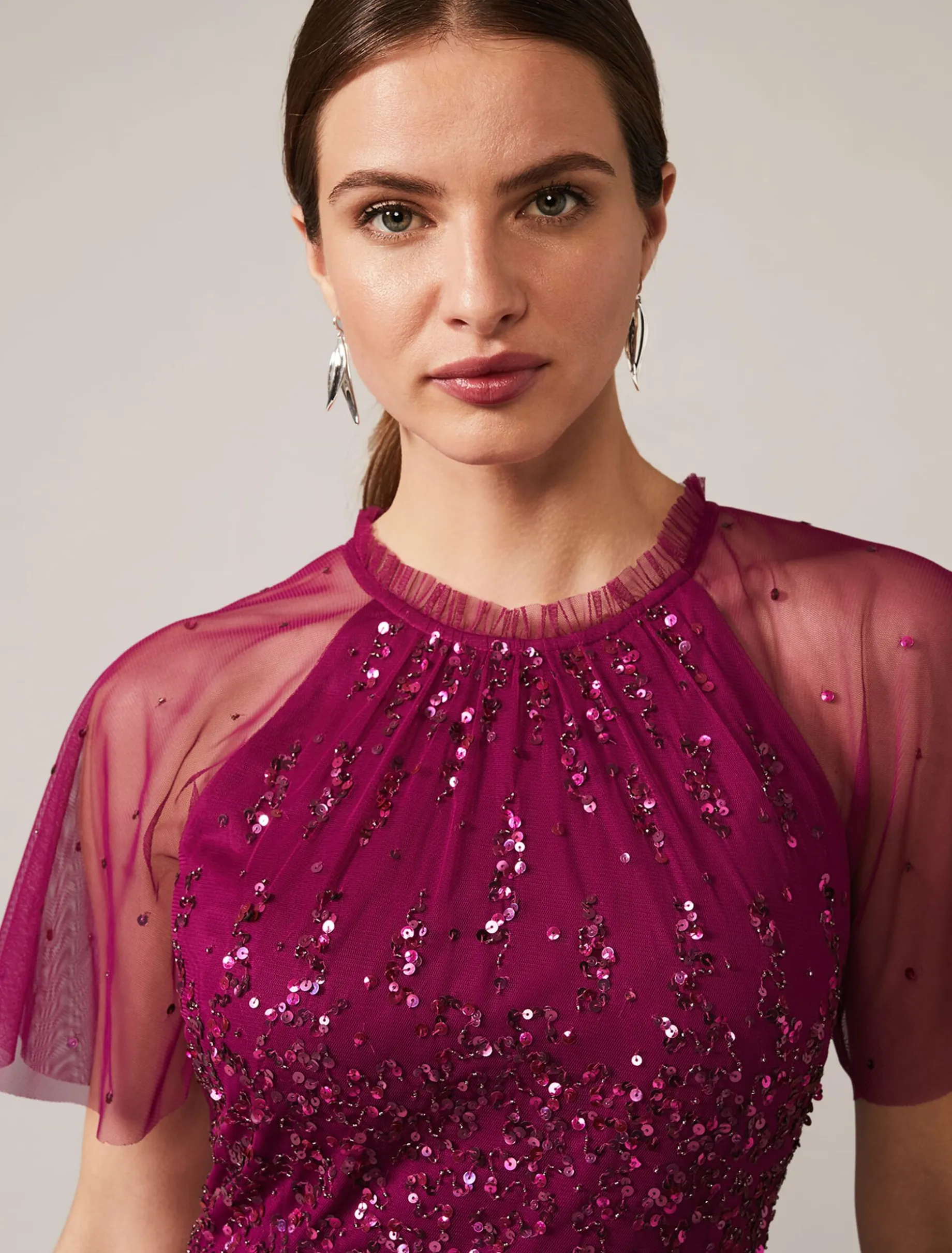 Liliana Tiered Embellished Dress