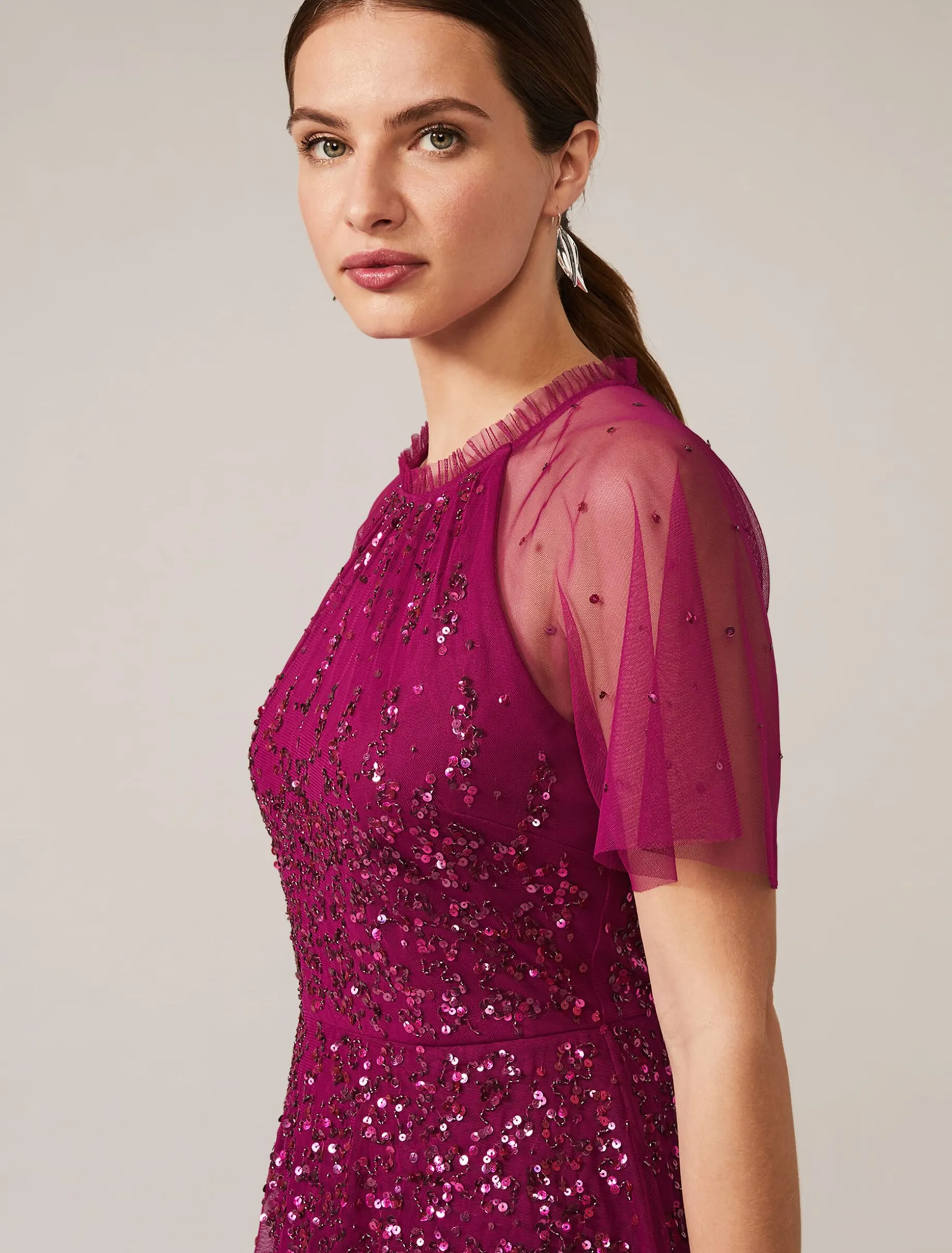 Liliana Tiered Embellished Dress