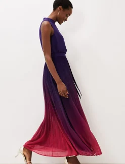 Lily Dip Dye Pleated Dress