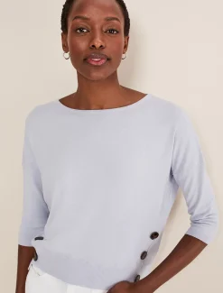 Linda Button Trim Knit