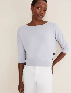 Linda Button Trim Knit