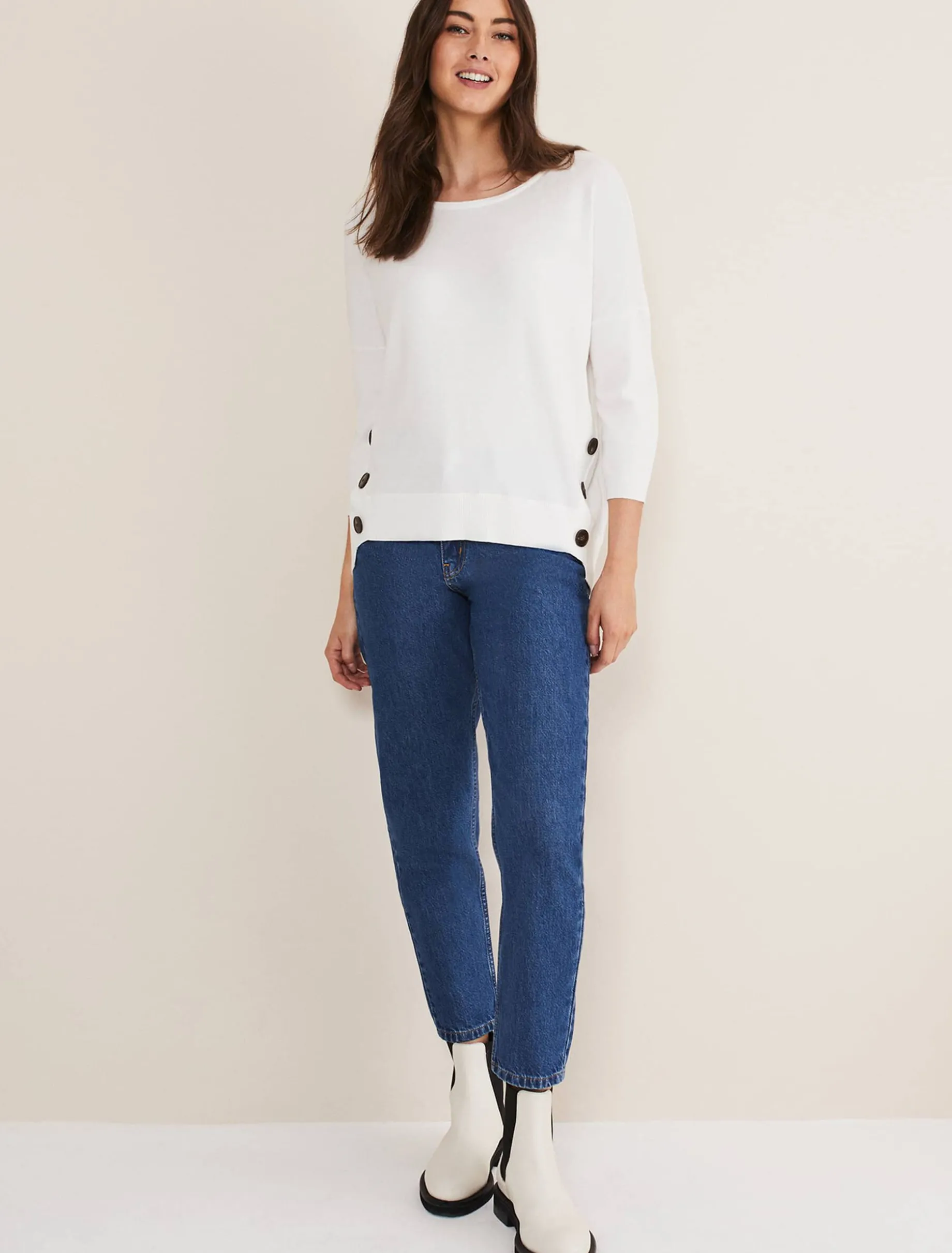 Linda Button Trim Knit
