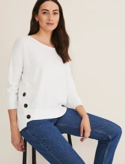 Linda Button Trim Knit