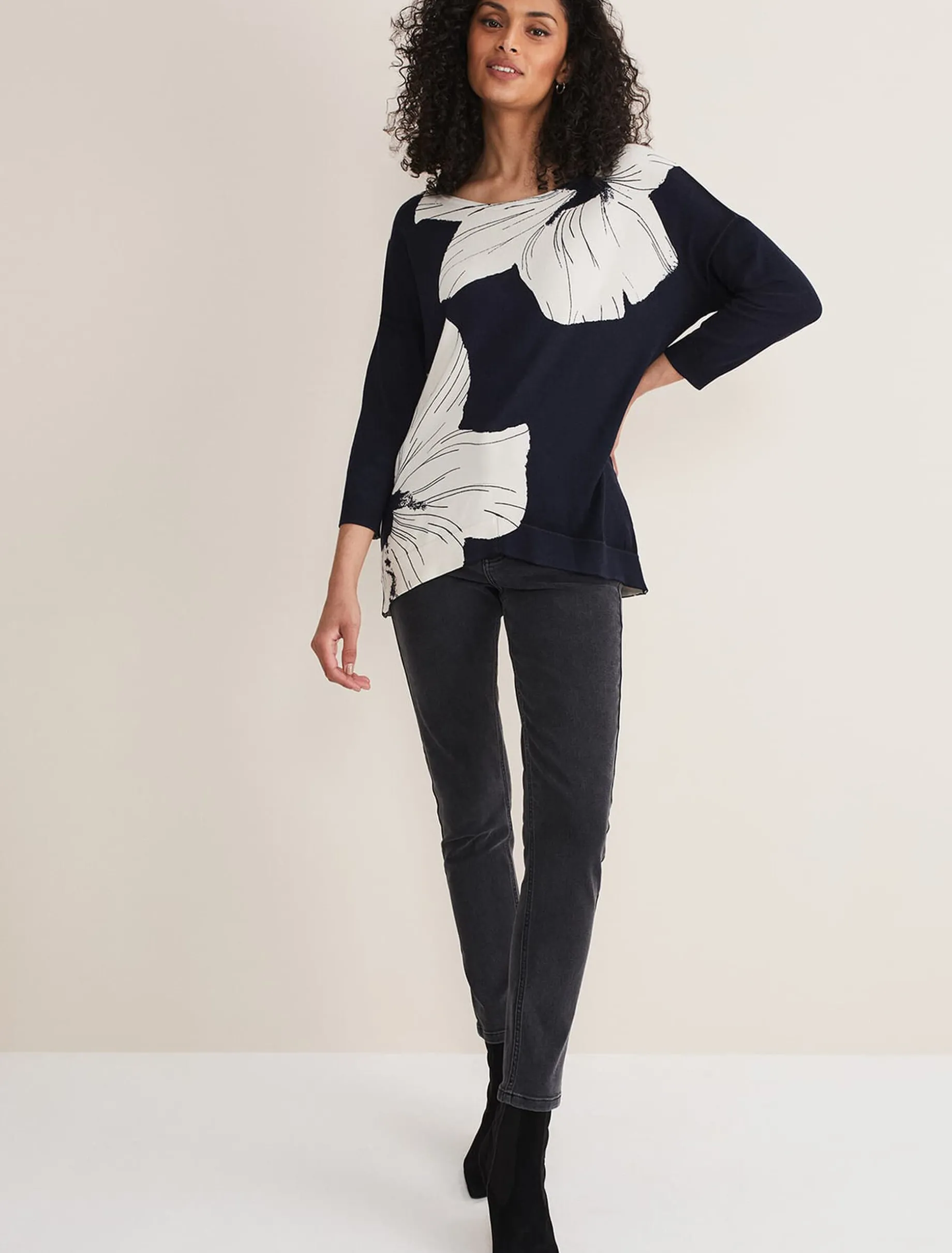 Linda Flower Print Knit