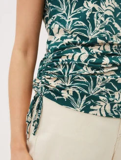 Lissa Leaf Print Top