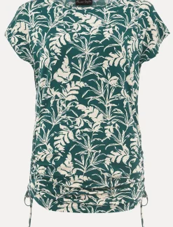 Lissa Leaf Print Top