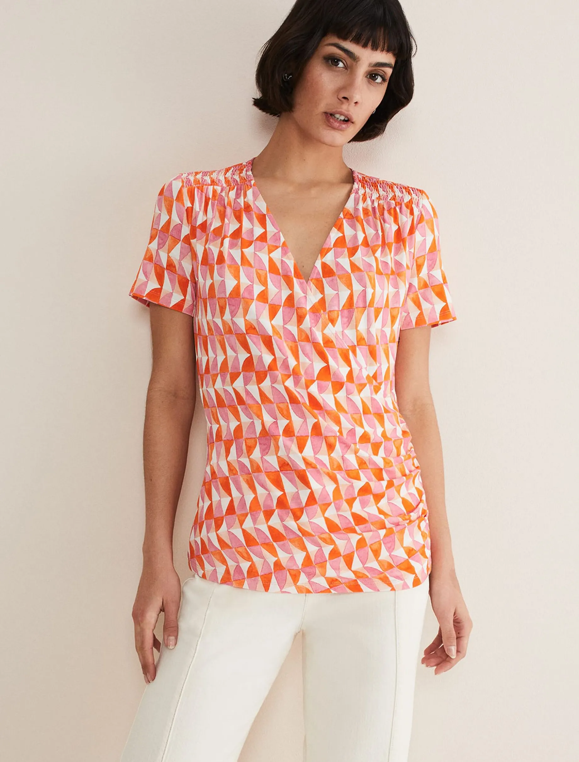 Loicia Geo Wrap Top