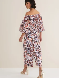 Lois Leaf Print Culottes