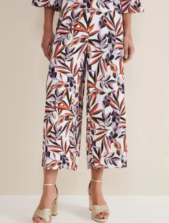Lois Leaf Print Culottes