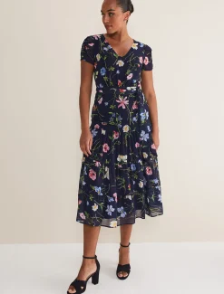 Lola Floral Tiered Midi Dress