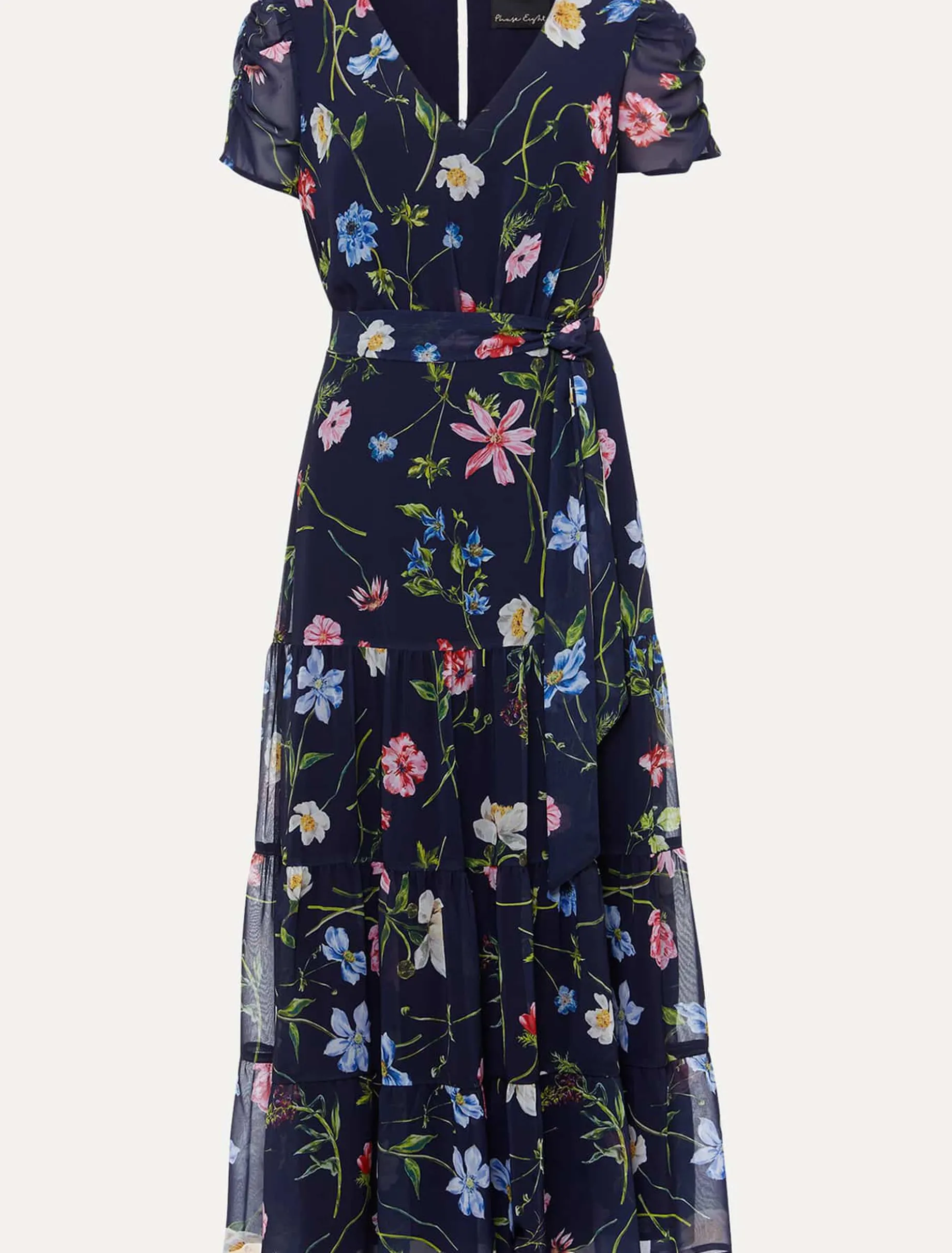 Lola Floral Tiered Midi Dress