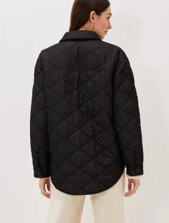 Lola Quilted Polka Dot Coat