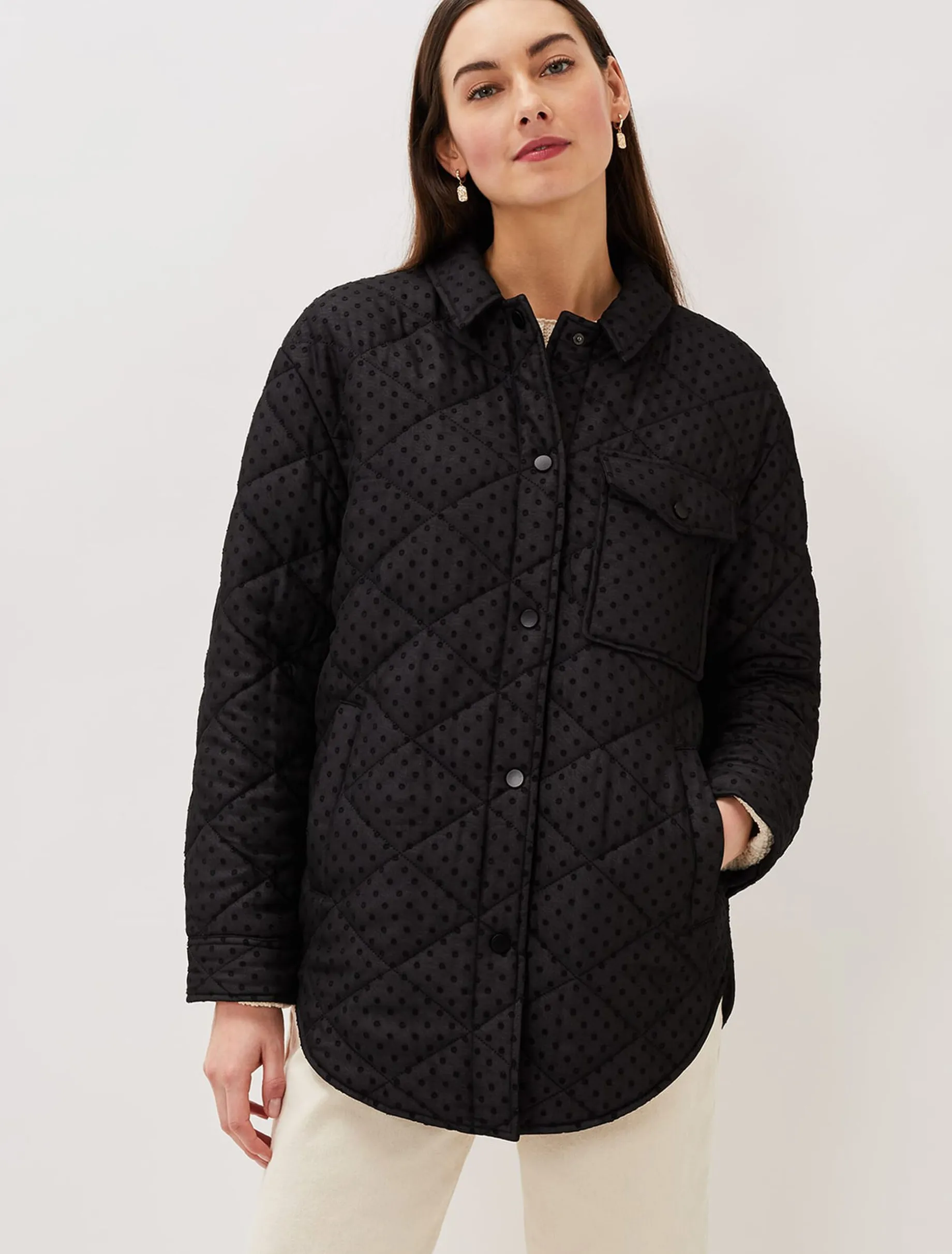 Lola Quilted Polka Dot Coat