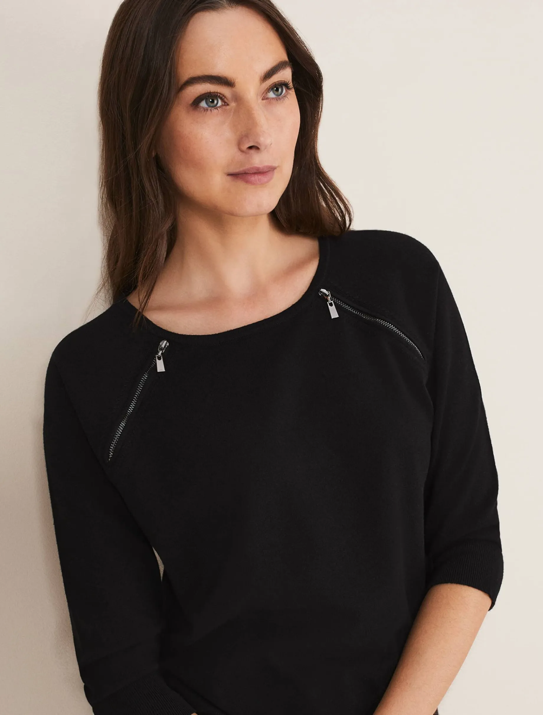 Lolan Zip Trim Knit Jumper