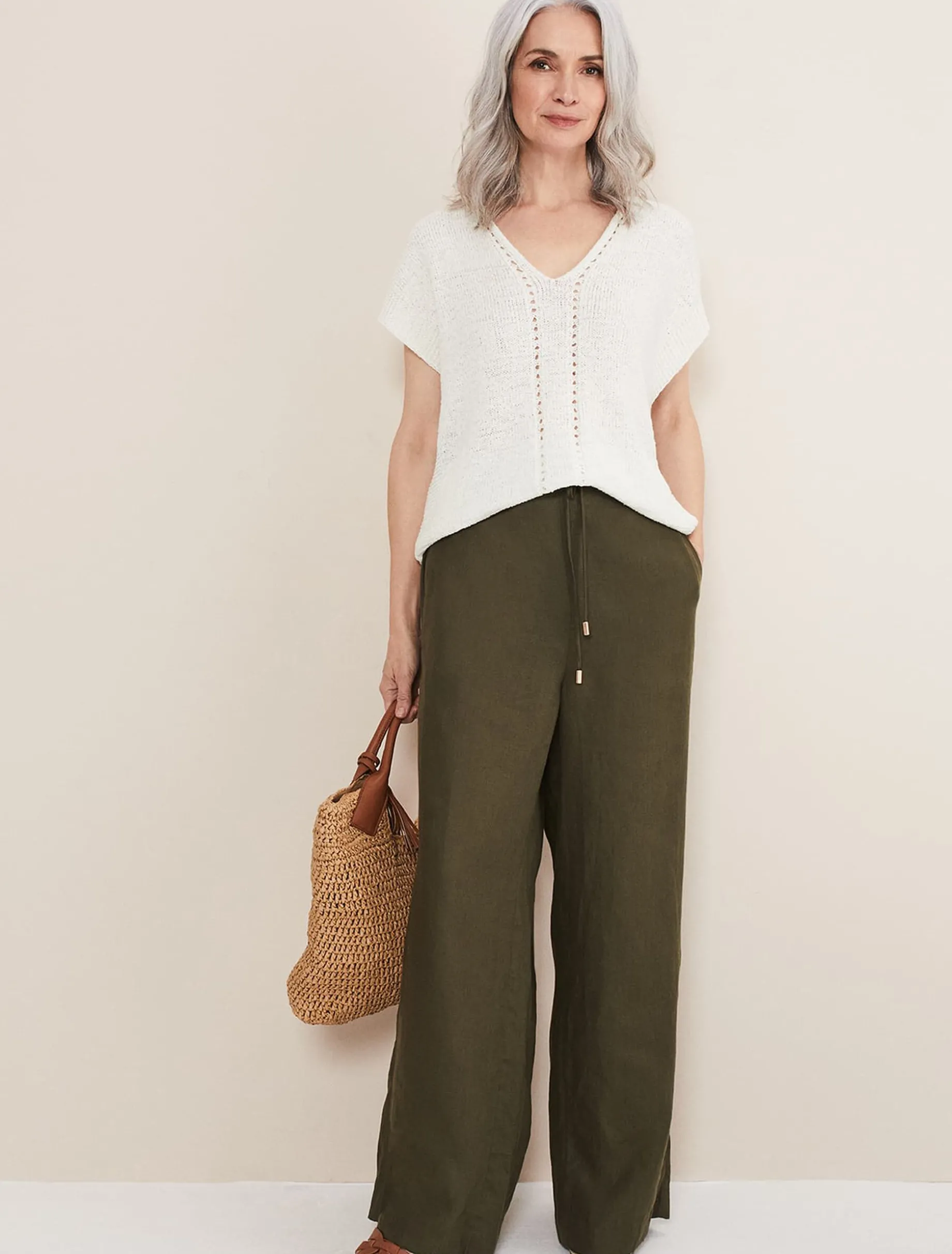 Lolita Drawstring Linen Trouser