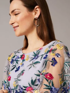 Lorie Floral Embroidered Dress