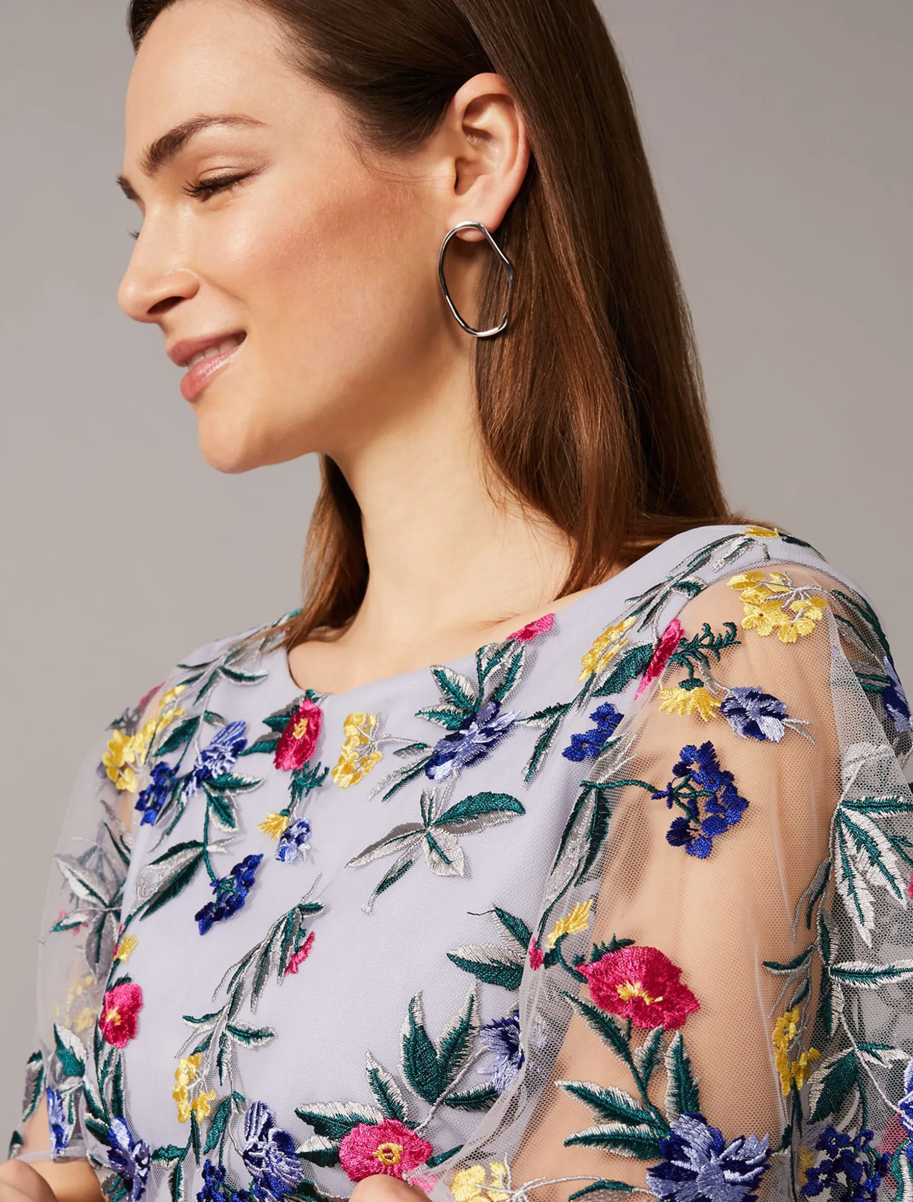Lorie Floral Embroidered Dress