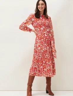 Lottie Floral Pleated Shirt Dress