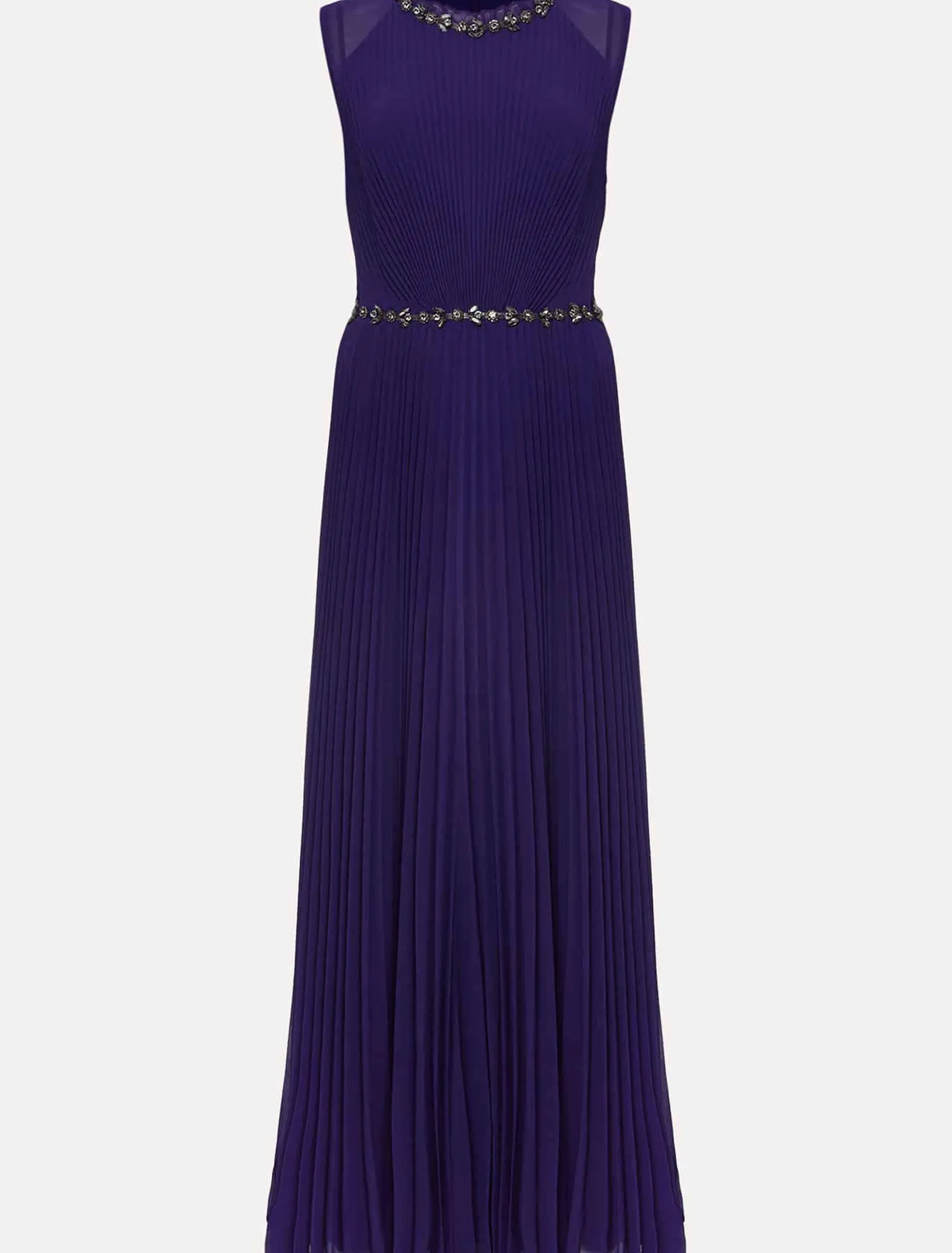 Louisa Pleat Beaded Maxi Dress