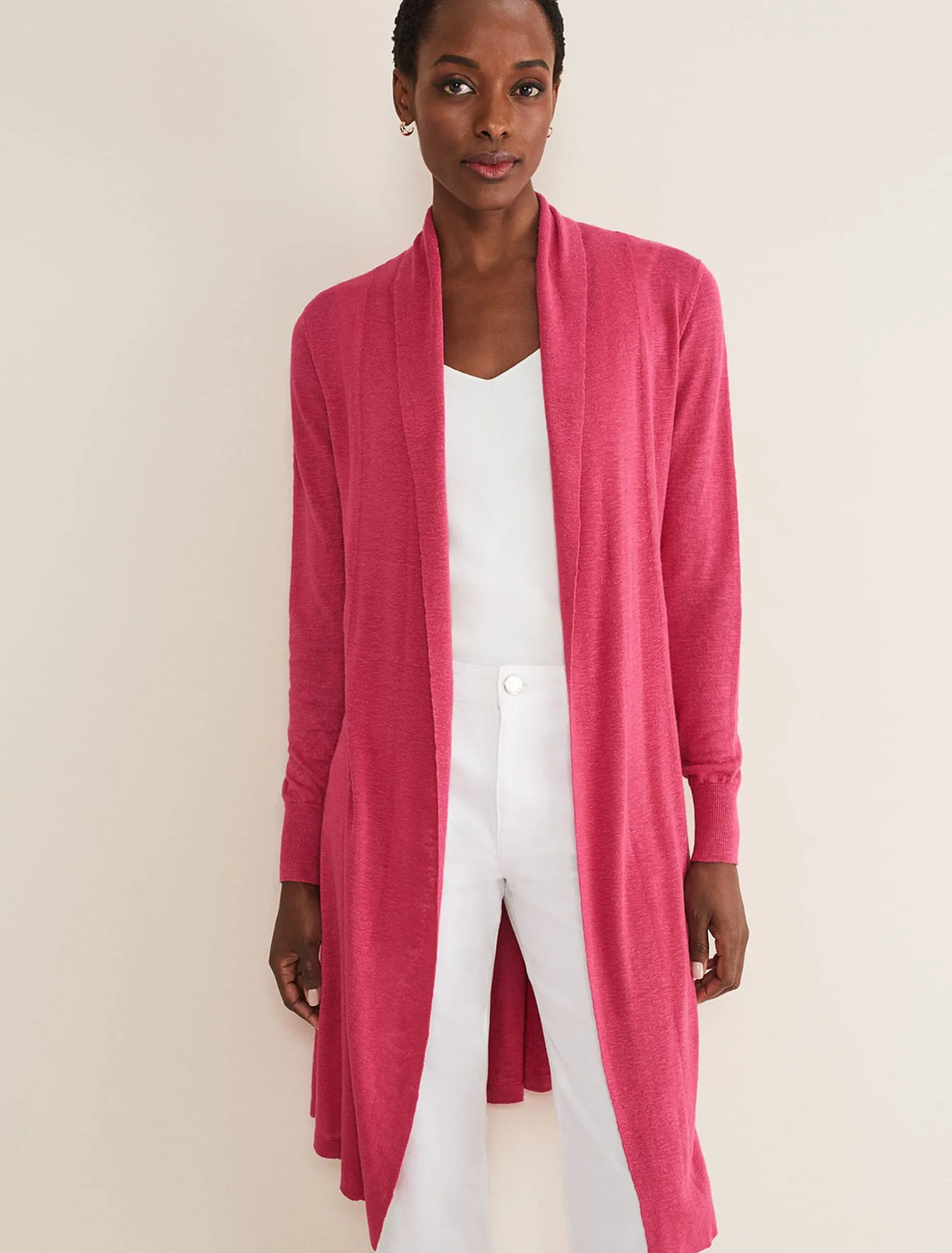 Louise Linen Longline Cardigan