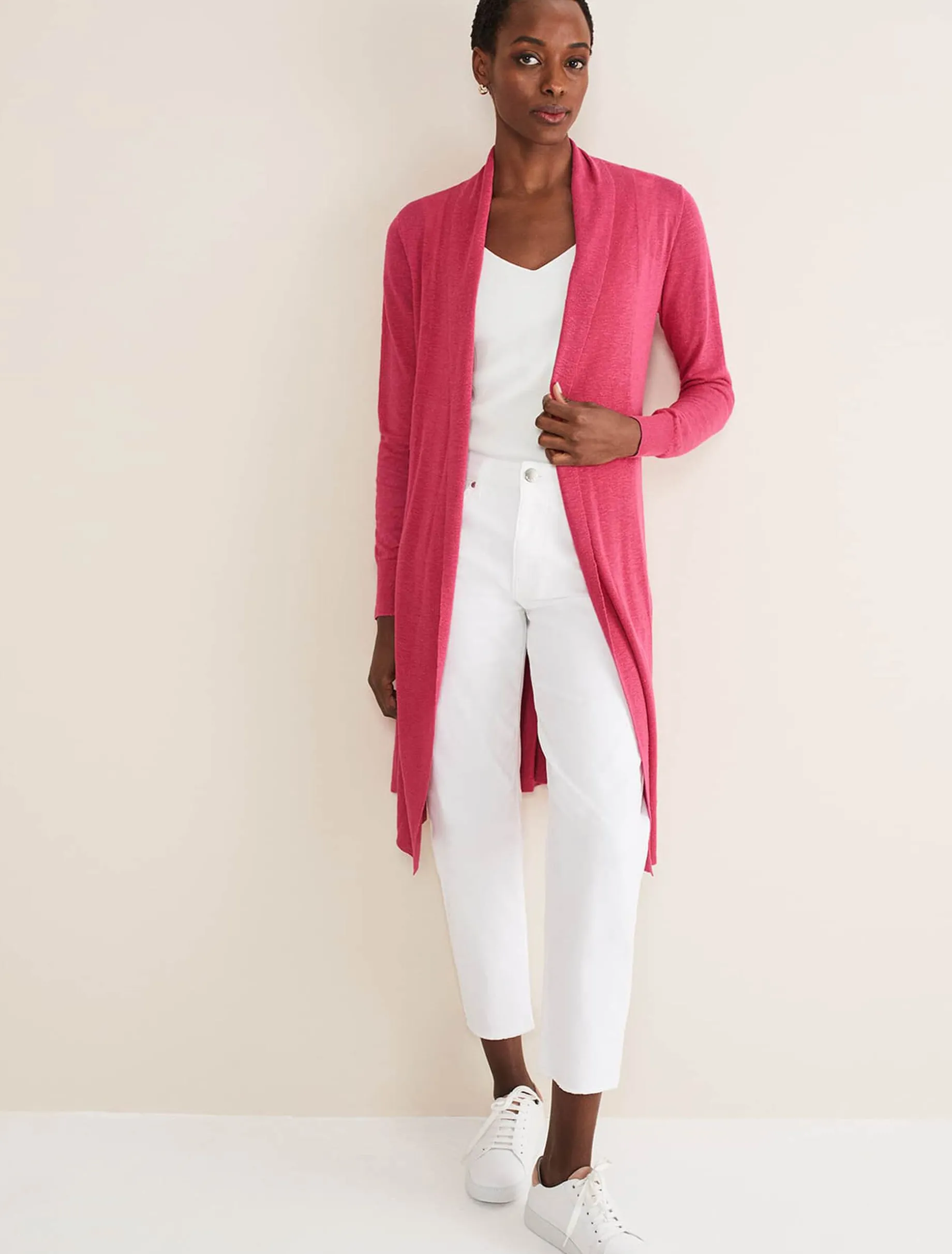 Louise Linen Longline Cardigan
