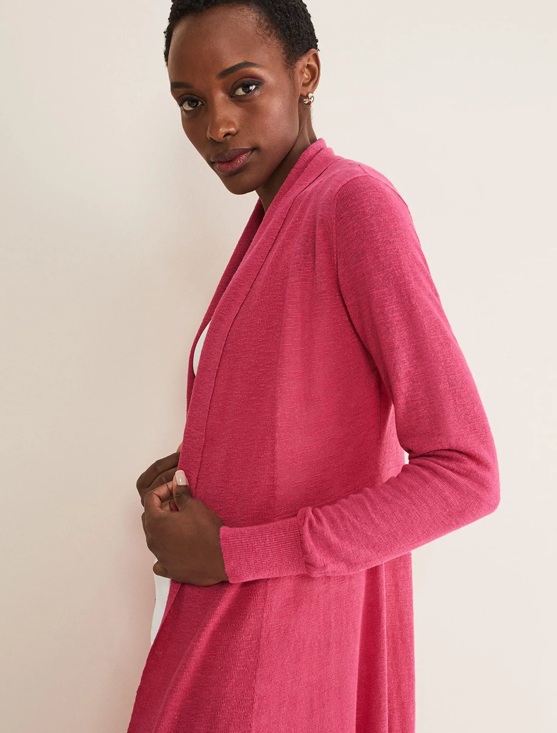 Louise Linen Longline Cardigan