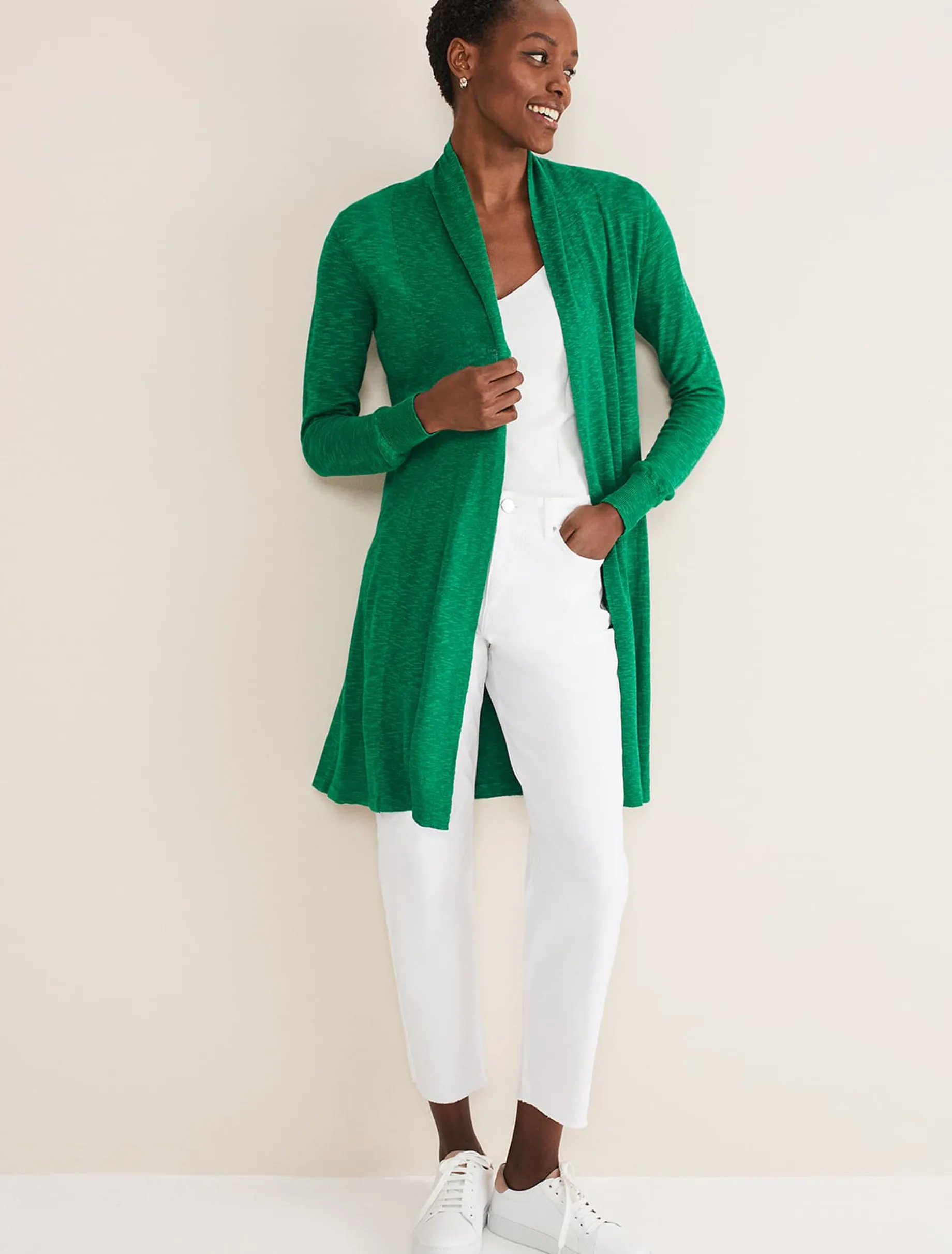 Louise Linen Longline Cardigan