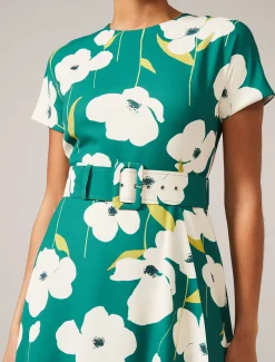 Lou-Poppy Frill Midi Dress