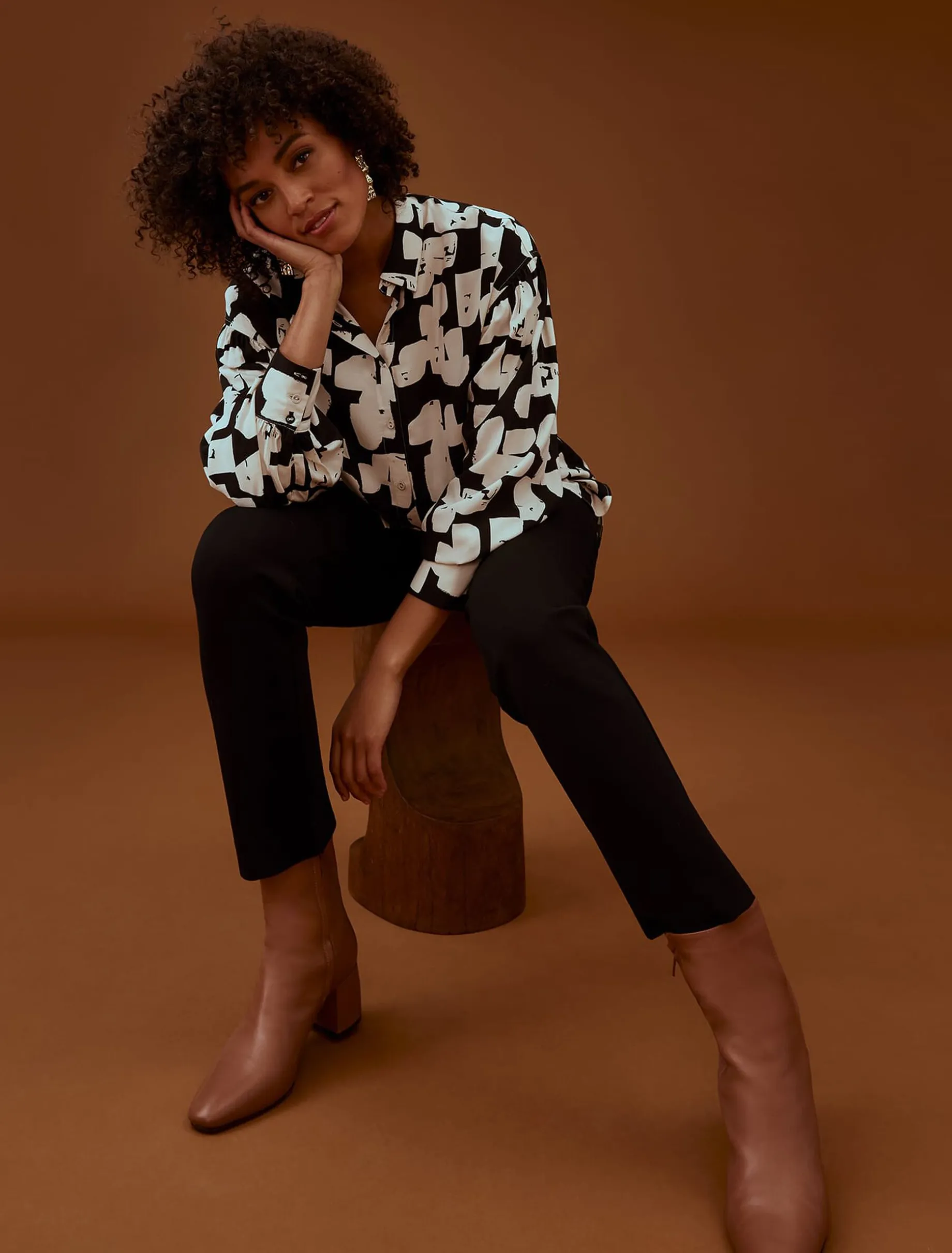 Luana Geo Print Blouse