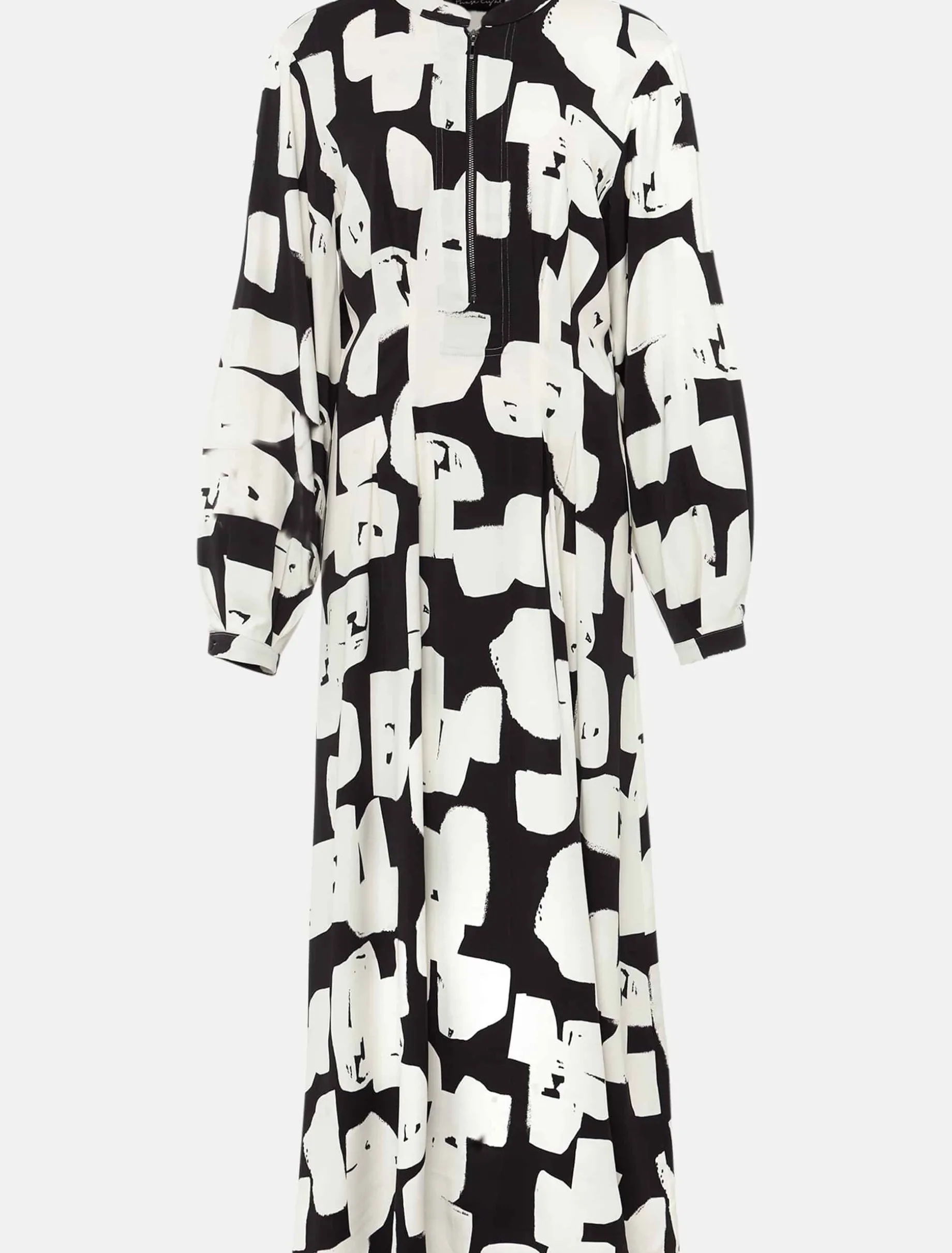 Luana Geo Zip Front Midi Dress