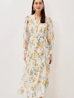 Lucie Floral Shirt Midaxi Dress