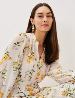 Lucie Floral Shirt Midaxi Dress