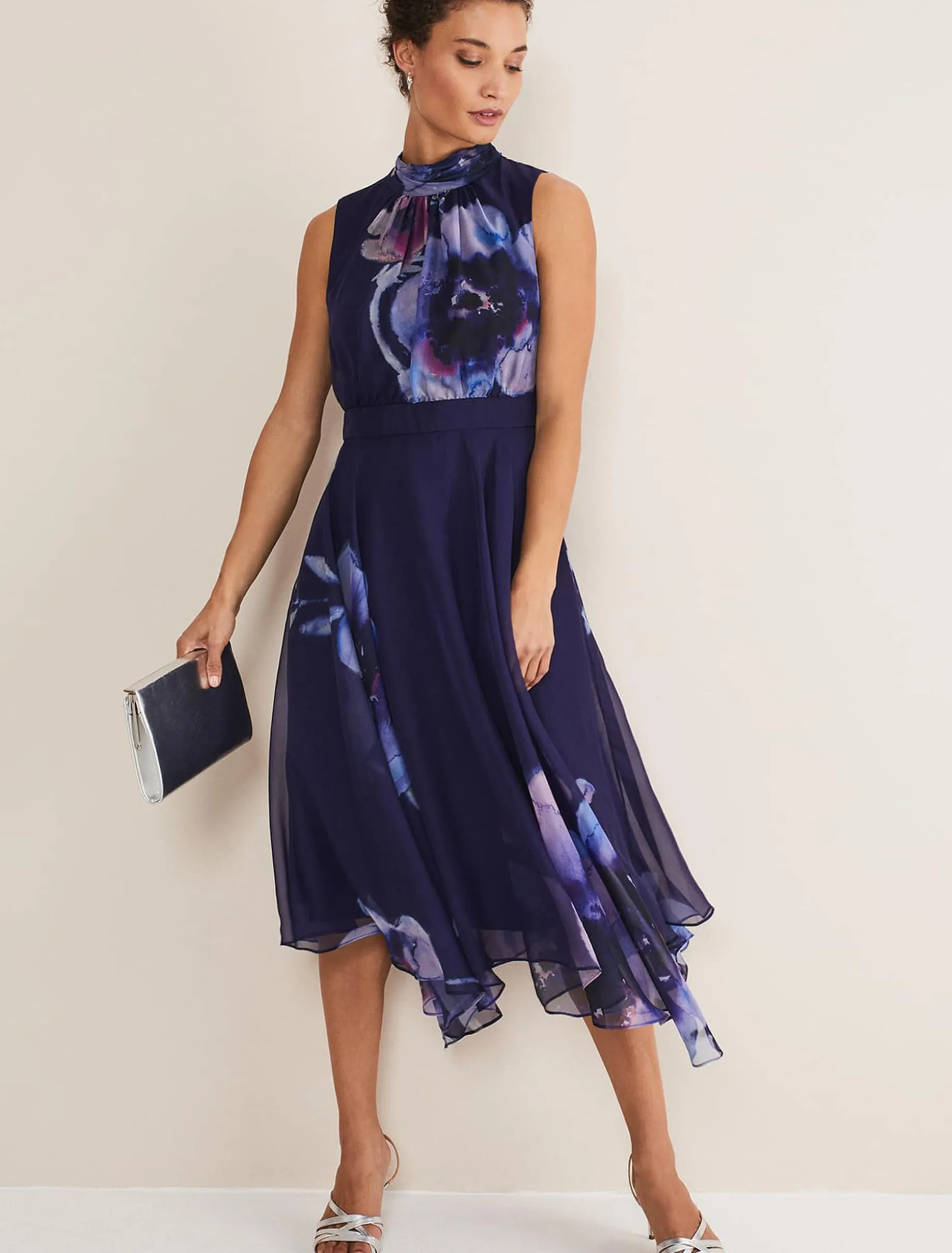 Lucinda Floral Chiffon Midi Dress