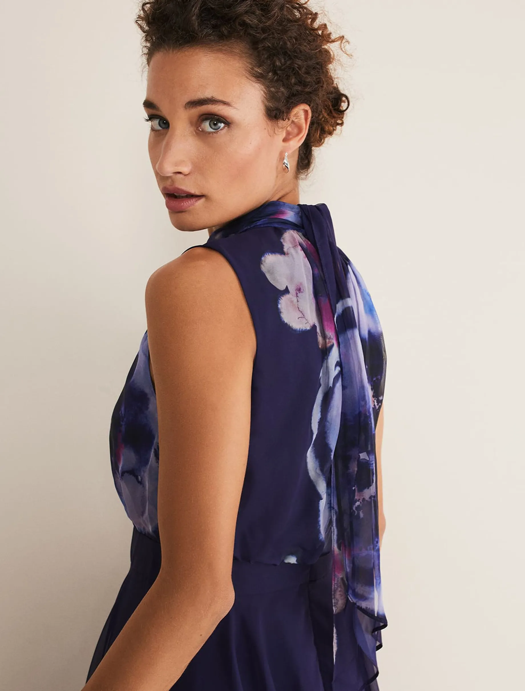 Lucinda Floral Chiffon Midi Dress