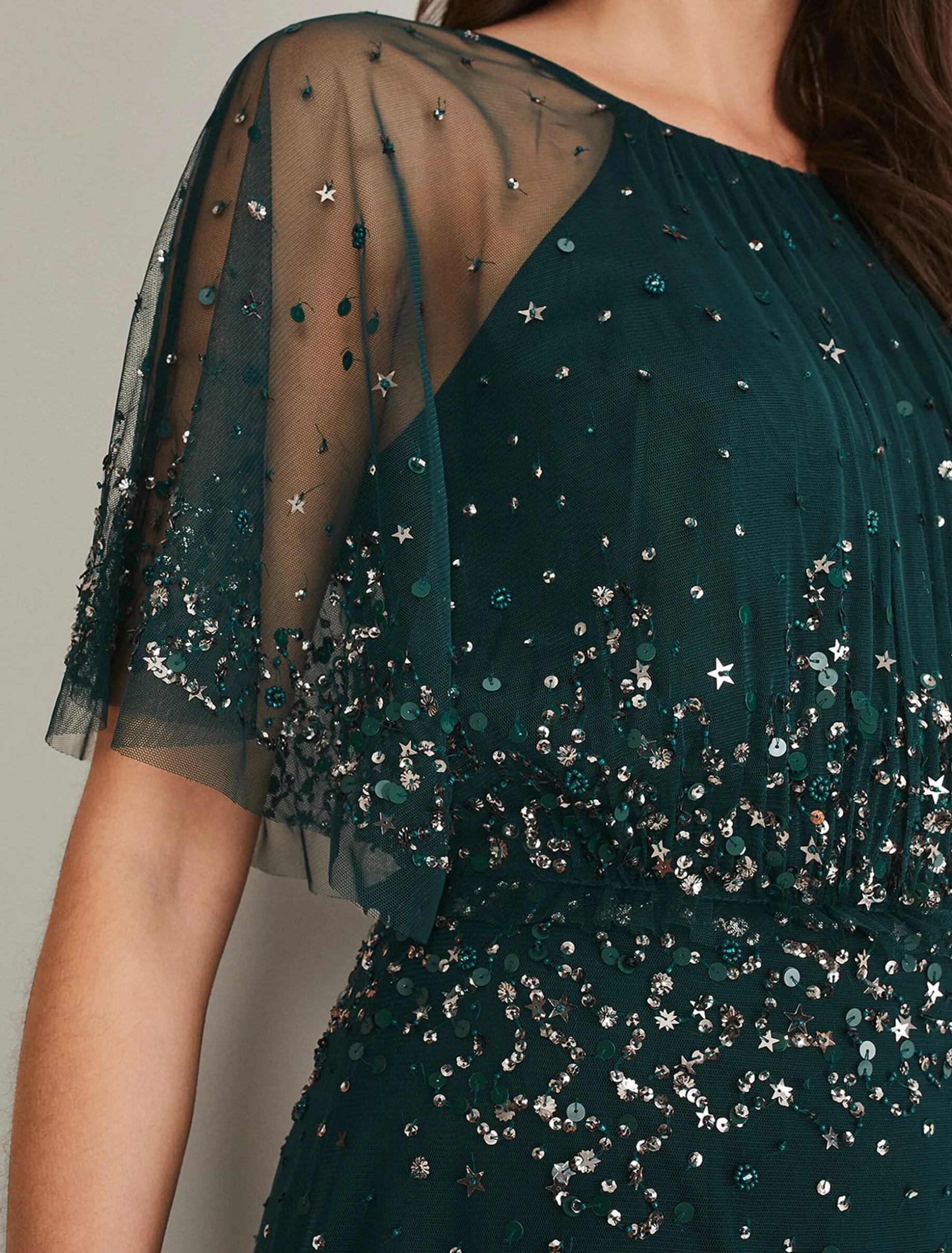 Lumi Short Tulle Beaded Dress
