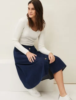 Lusia A- Line Denim Skirt