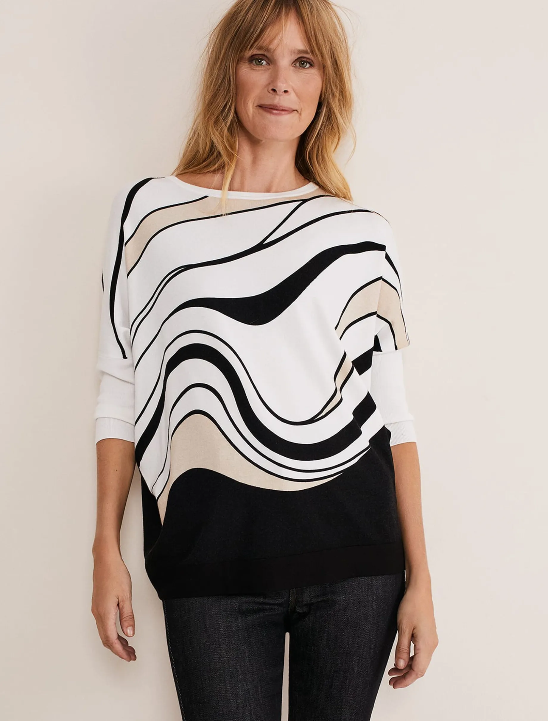 Macie Contour Longline Print Knit
