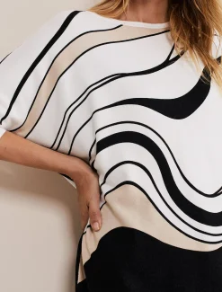 Macie Contour Longline Print Knit
