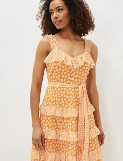 Madaline Spot Ruffle Dress