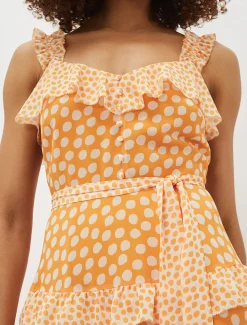 Madaline Spot Ruffle Dress