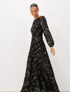 Madeliene Chevron Maxi Dress