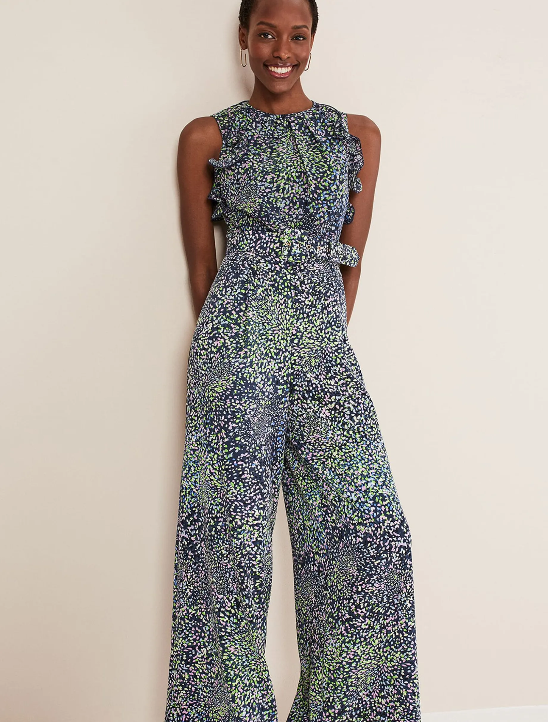 Maggie Ditsy Ruffle Jumpsuit