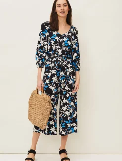 Magnolia Floral Jersey Jumpsuit